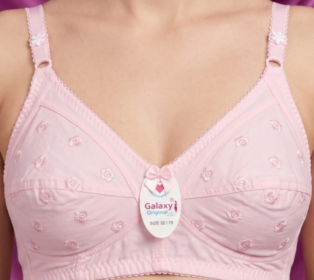 Cotton Bra Galaxy – Floral Embroidered Daily Comfort Bra