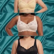 Lace Charm Non-Wired Non-Padded Bra-multi